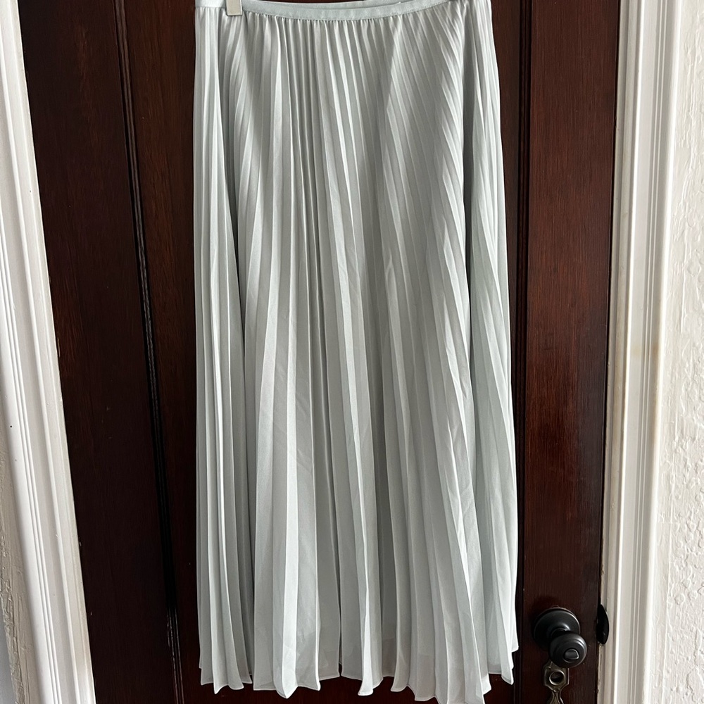 Babaton Light Mint GreenPleated A-Line Skirt-Aritzia